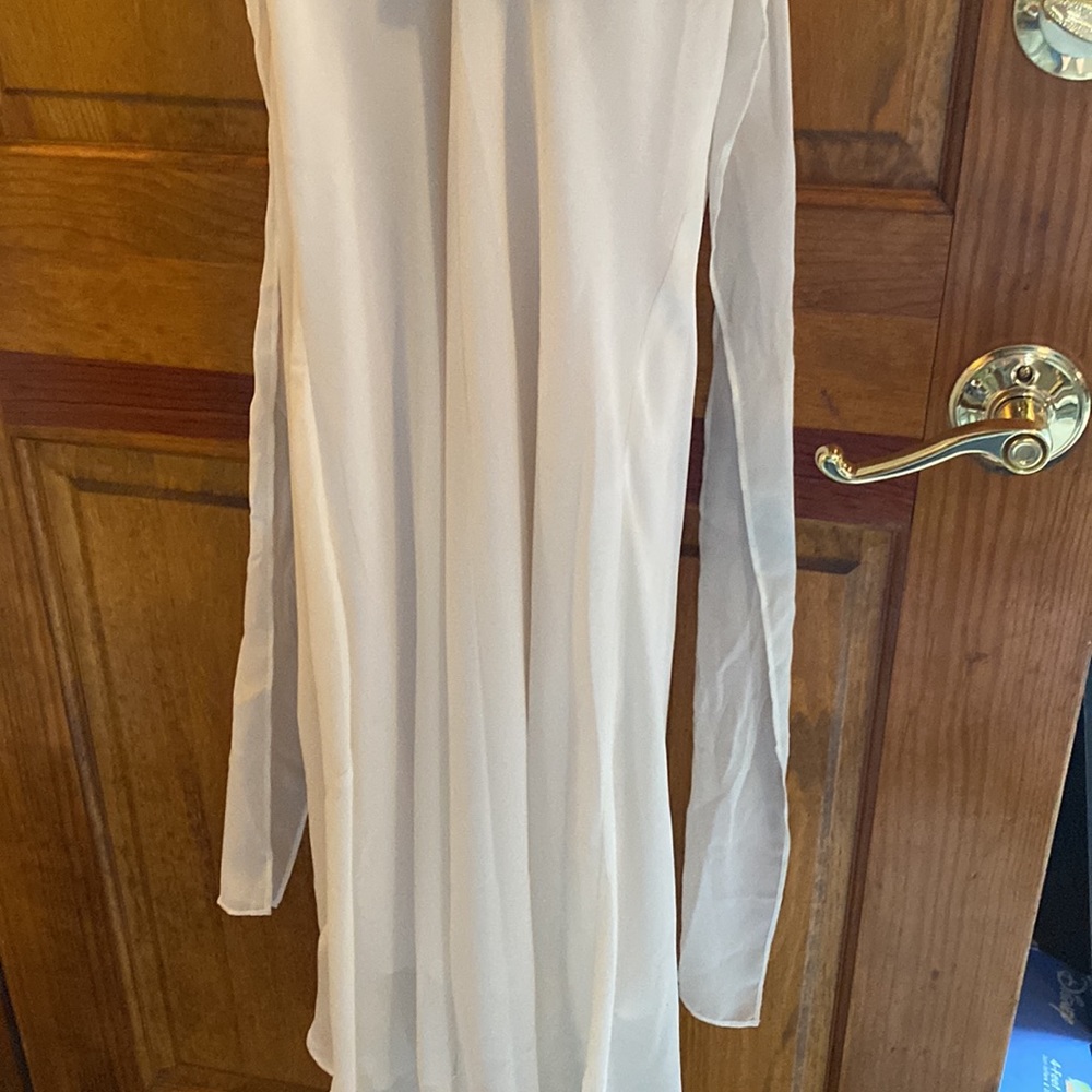 Rabbit Rabbit Rabbit Designs Cream Halter Dress Size 6 - Picture 3 of 5
